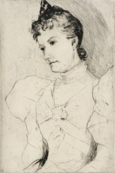 Portrait of Miss Ross av Julian Alden Weir