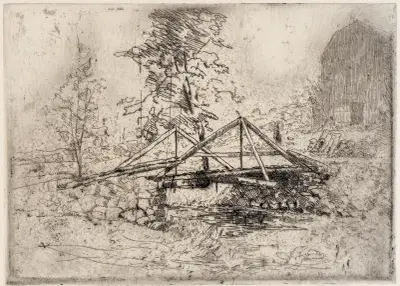 Den träbro av Julian Alden Weir