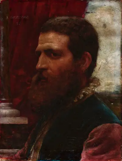 Bust of a man in Renaissance costume (Venetian) av Aleksander Gierymski