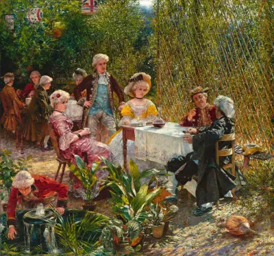 In the summer house av Aleksander Gierymski