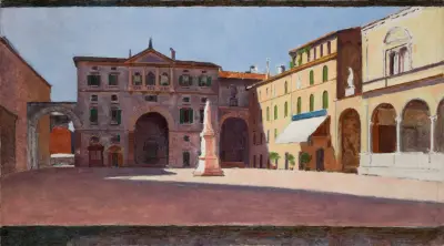 Piazza di Dante in Verona av Aleksander Gierymski