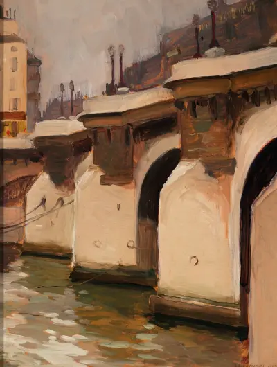 Pont Neuf in Paris av Aleksander Gierymski