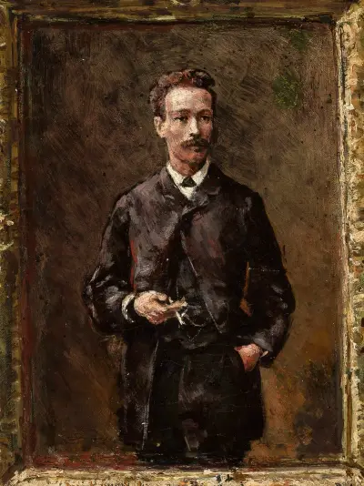 Portrait of Artur Gruszecki, sketch av Aleksander Gierymski