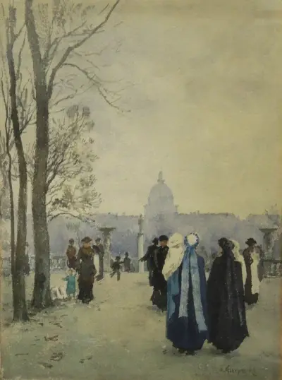 Stroll in the park av Aleksander Gierymski