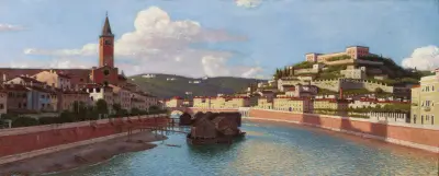 View of Verona av Aleksander Gierymski