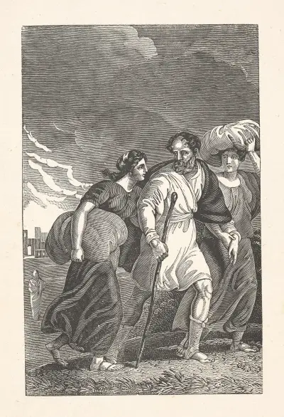 Lot retiring from Sodom av Alexander Anderson