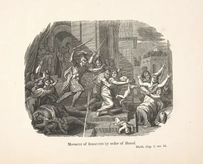 Massacre of the innocents by order of Herod av Alexander Anderson