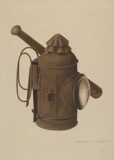 Police Lantern and Club av Alexander Anderson