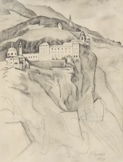Blick auf Sabiona av Alexander Kanoldt