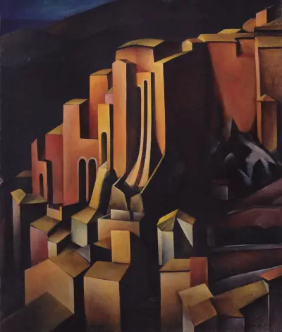 Olevano, 1924 av Alexander Kanoldt
