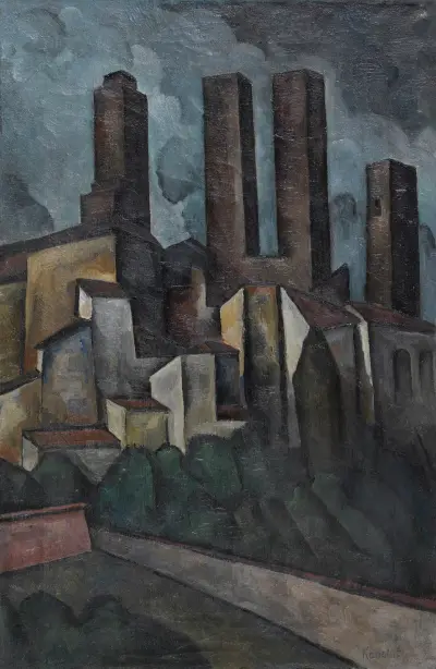 San Gimignano av Alexander Kanoldt
