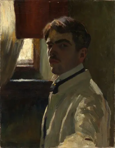 Self-portrait – nr 1 av Alexander Kanoldt