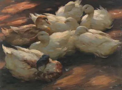 Enten am Boden lagernd av Alexander Koester