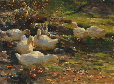 Enten am Brünnele av Alexander Koester