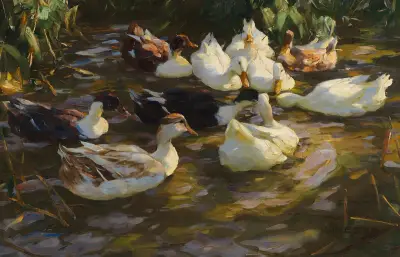 Enten am Teich av Alexander Koester