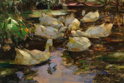 Enten im Wasser, ohne Sonne av Alexander Koester