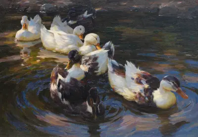 Ankor i morgonsol (Ankor i blått vatten) av Alexander Koester