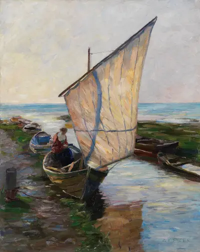 Segelbåt, Holland av Alexander Koester