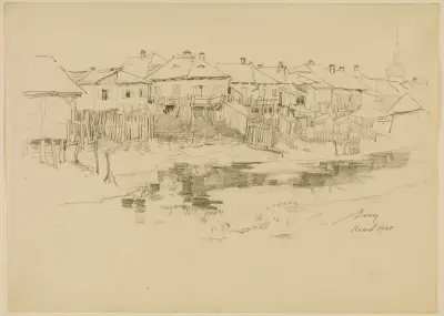 Kowel, fragment miasta av Alexander Mann