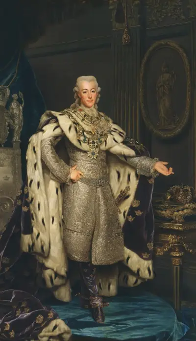 Gustav III., 1746–1792, švédský král, Alexander Roslin