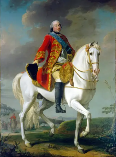 Ludwig Philipp, Herzog von Orléans, grüßt seine Armee auf dem Schlachtfeld von Alexander Roslin