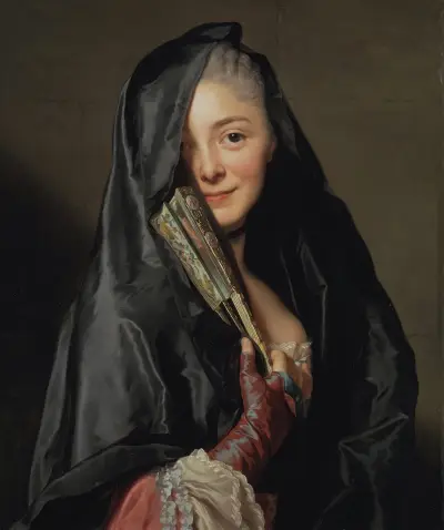 Damen med slöjan (konstnärens hustru) av Alexander Roslin