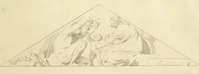 Décor de fronton av Alexandre Cabanel