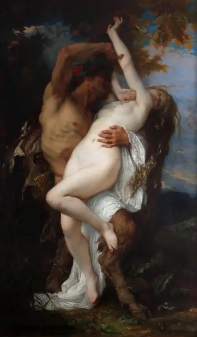 Nymf bortrövad av en faun av Alexandre Cabanel