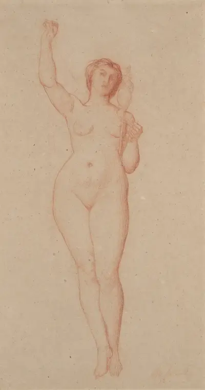 Study for ‘The Hours,’ Hôtel Pereire, Paris av Alexandre Cabanel
