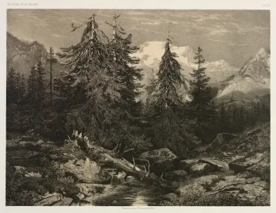 Alpine Stream av Alexandre Calame