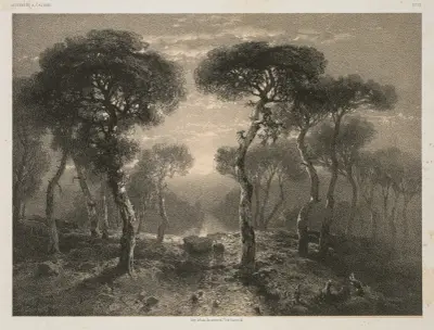 Forêt de Sierre en Valais av Alexandre Calame