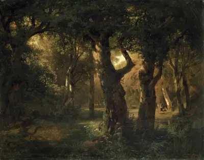 Lesní interiér, Alexandre Calame