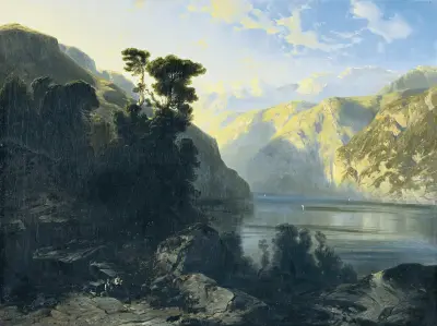 Lake Uri With Urirotstock av Alexandre Calame
