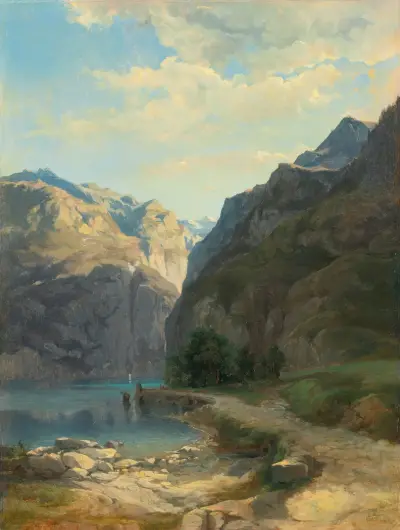 L’axenstrasse (Lac Des Quatre-Cantons) av Alexandre Calame