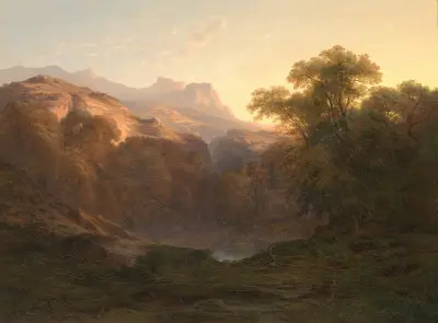 Mountain scenery av Alexandre Calame