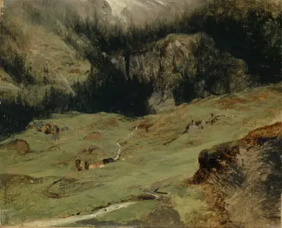 Rosenlaui Alp av Alexandre Calame