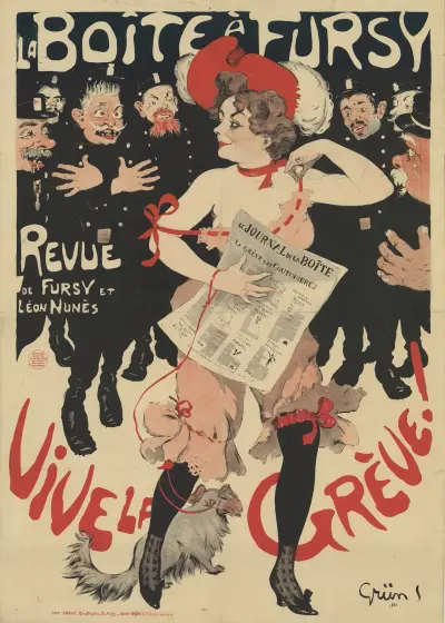 La Boîte à Fursy. Revue de Fursy et Léon Nunès. Vive la grève av Jules-Alexandre Grün