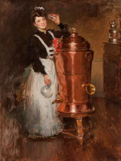 La Buveuse av Jules-Alexandre Grün