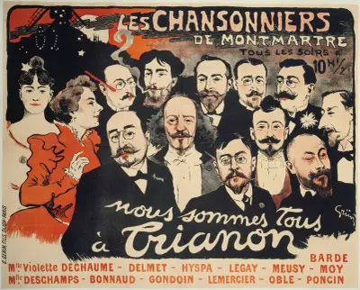 Les Chansonniers De Montmartre Tous Les Soirs A av Jules-Alexandre Grün