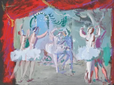 Ballet dancers von Alexandre Jacovleff
