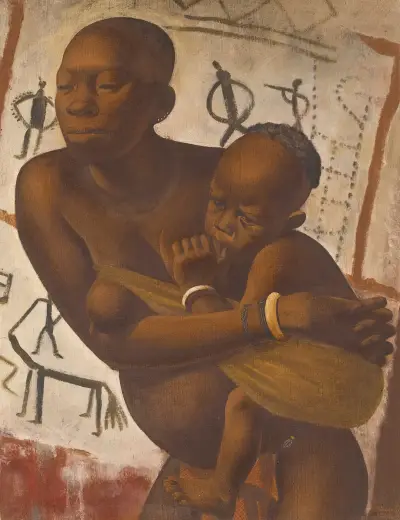 Banda Woman With Her Child av Alexandre Jacovleff