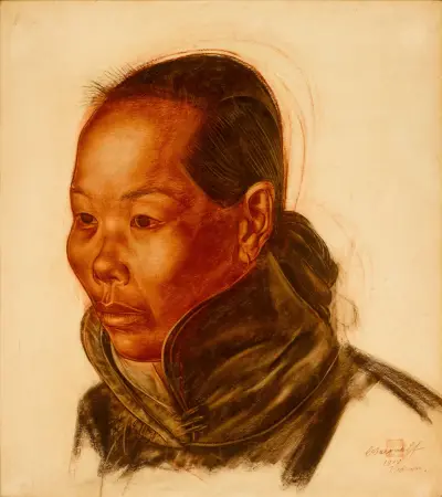 Chinese woman av Alexandre Jacovleff