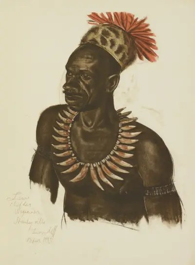 Louaho, chef Wagenia (Stanleyville) av Alexandre Jacovleff