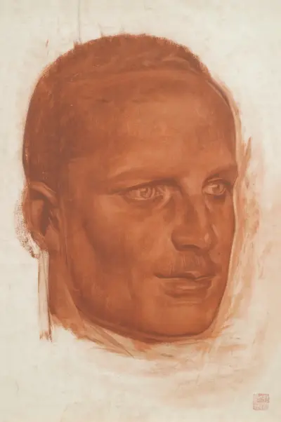 Portrait Of A Member Of The Croisière Jaune Expedition Team, Alexandre Jacovleff