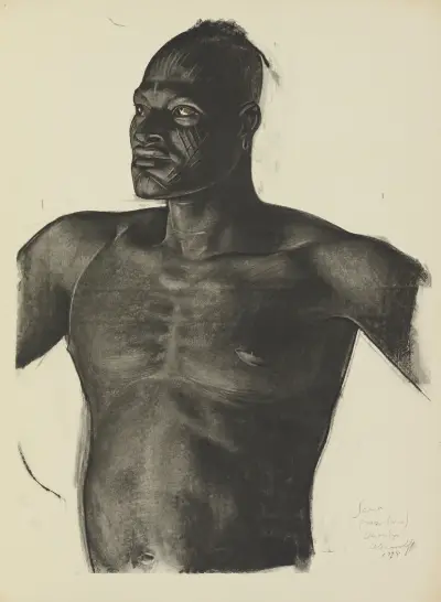 Sara Le Pisteur (Bahr Ouandja) av Alexandre Jacovleff