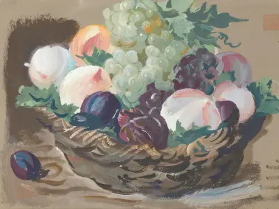 Still Life With White Grapes av Alexandre Jacovleff