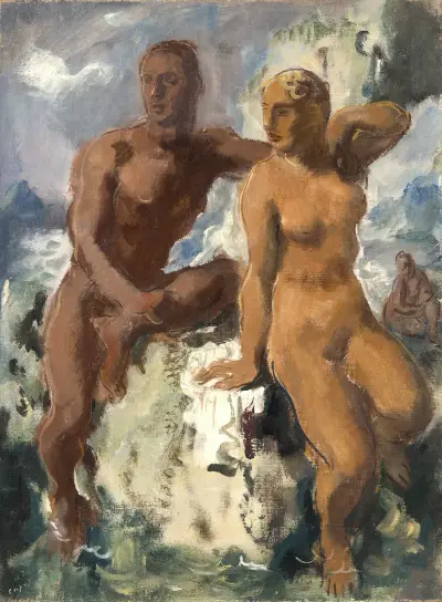 Triton and Nereid, Capri av Alexandre Jacovleff