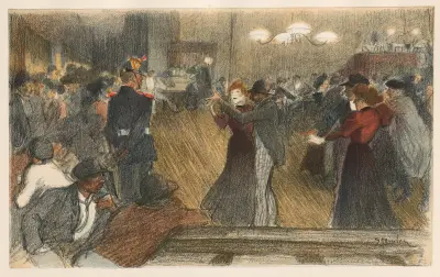 Bal de Barrière av Théophile Alexandre Steinlen