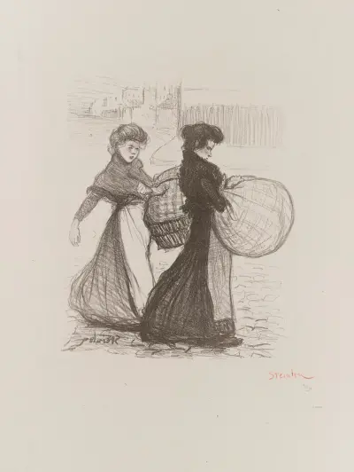 Tvätterskor av Théophile Alexandre Steinlen