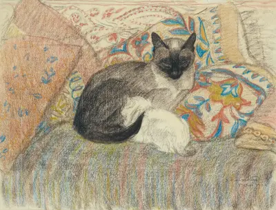 Katt och hennes kattunge av Théophile Alexandre Steinlen